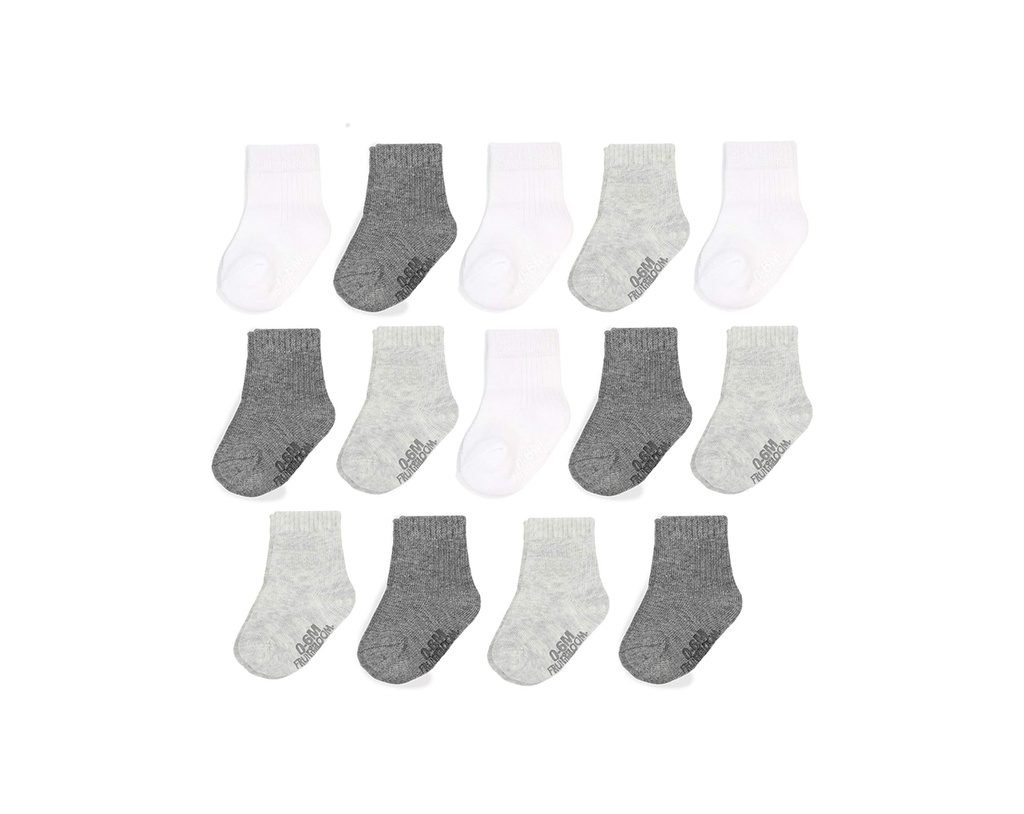 Grow & Fit Flex Zones Cotton Stretch Socks