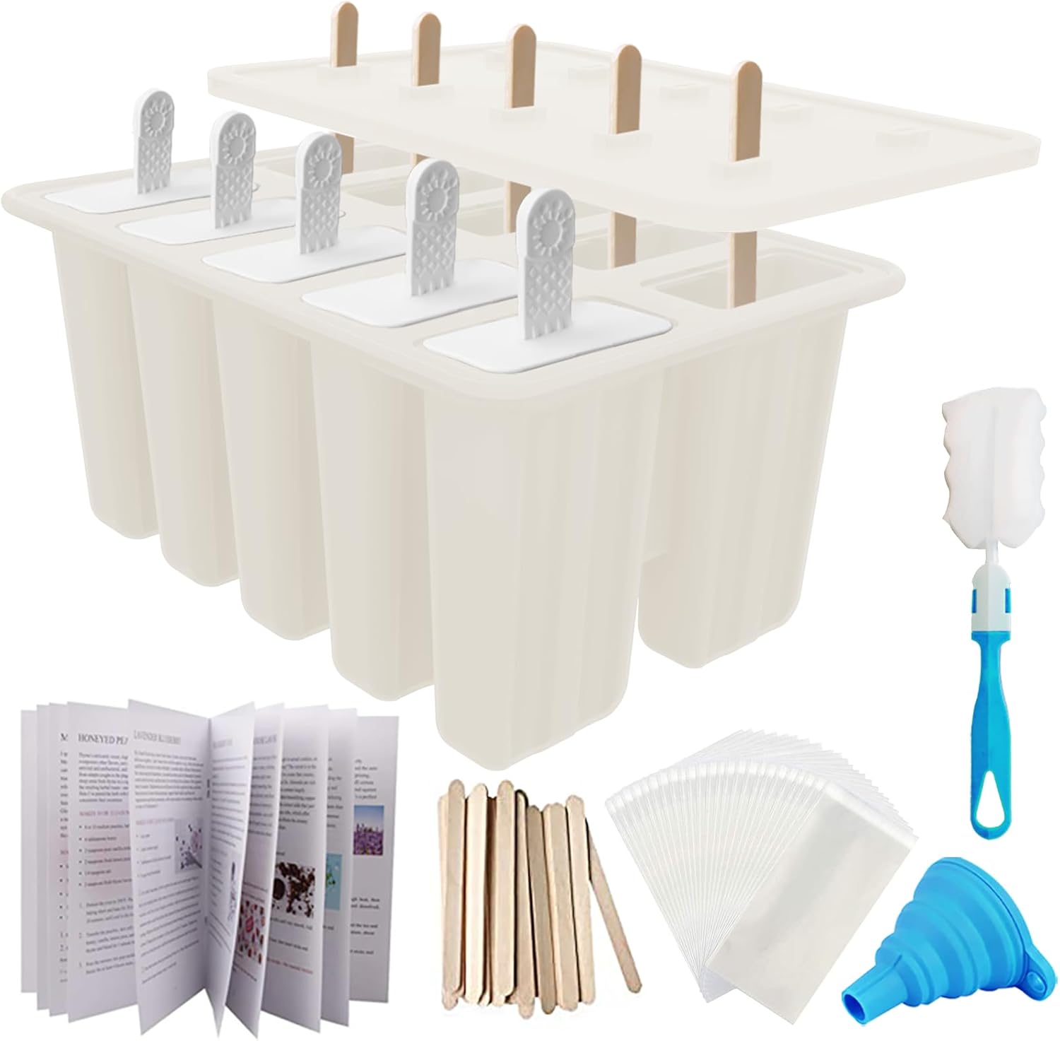 Miaowoof Silicone Popsicle Molds (10-Cavity Set)