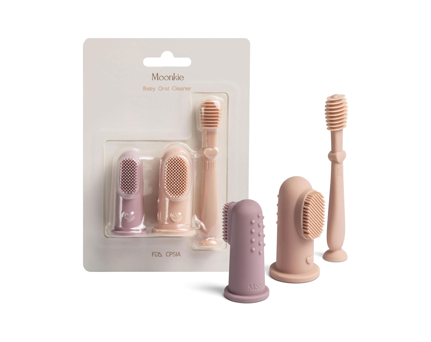 Moonkie Baby Finger Toothbrush Tongue Oral Cleaner Kit