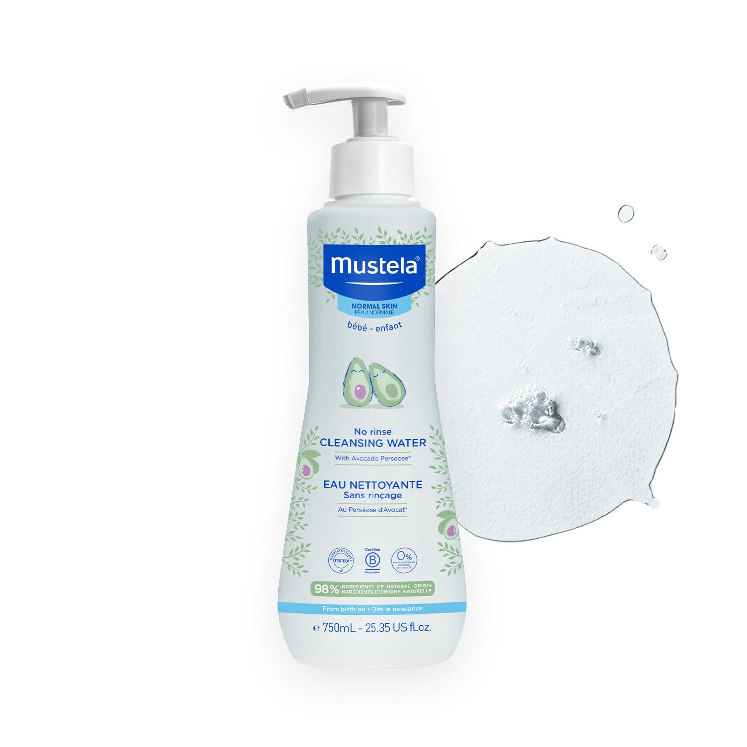 Mustela No-Rinse Baby Cleansing Water