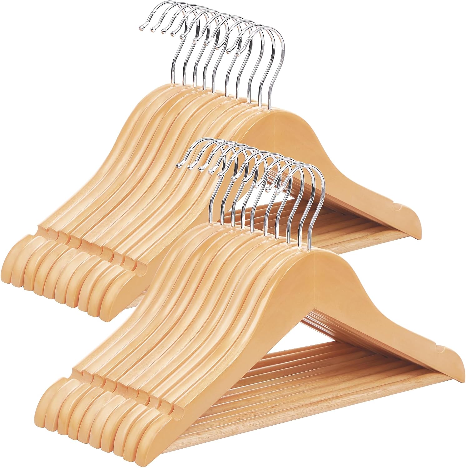 SONGMICS Kids Wooden Hangers (20-Pack)
